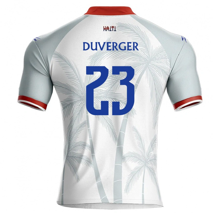 Danxen Men Haiti Josué Duverger #23 White Red Gray Away Jersey 26-28 T-Shirt
