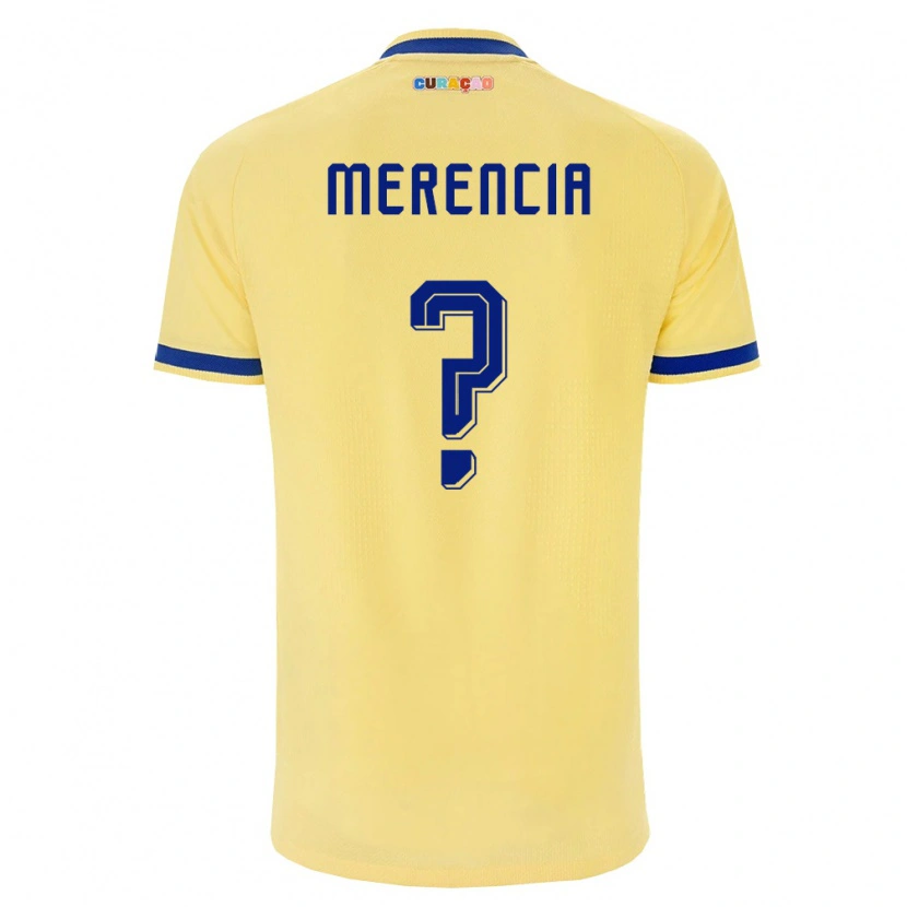 Danxen Men Curaçao Leandro Merencia #0 Yellow Navy Pink Away Jersey 26-28 T-Shirt