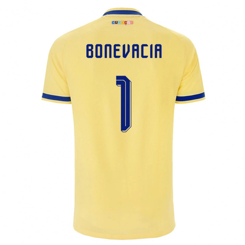 Danxen Men Curaçao Giuliano Bonevacia #1 Yellow Navy Pink Away Jersey 26-28 T-Shirt