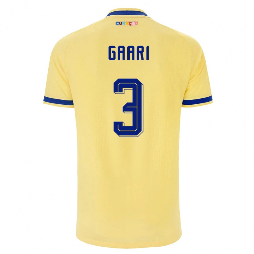 Danxen Men Curaçao Juriën Gaari #3 Yellow Navy Pink Away Jersey 26-28 T-Shirt
