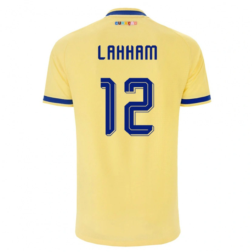 Danxen Men Curaçao Nasser Lahham #12 Yellow Navy Pink Away Jersey 26-28 T-Shirt