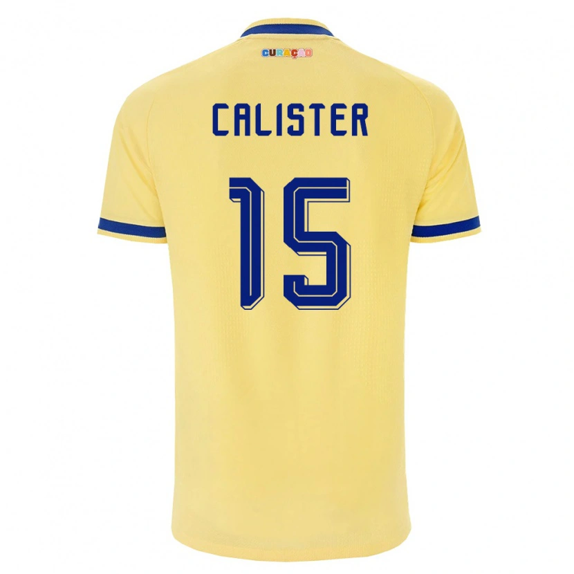 Danxen Men Curaçao Noah Calister #15 Yellow Navy Pink Away Jersey 26-28 T-Shirt