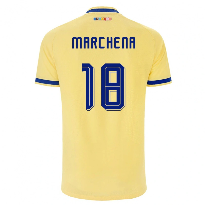 Danxen Men Curaçao Tarino Marchena #18 Yellow Navy Pink Away Jersey 26-28 T-Shirt