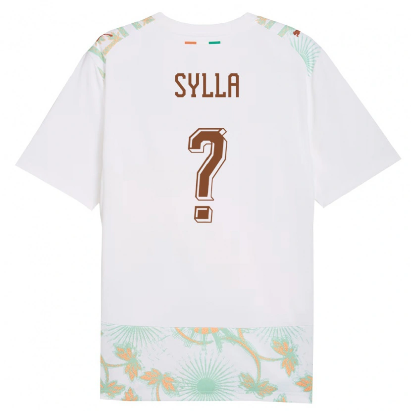 Danxen Men Ivory Coast Abakar Sylla #0 White Orange Green Away Jersey 26-28 T-Shirt