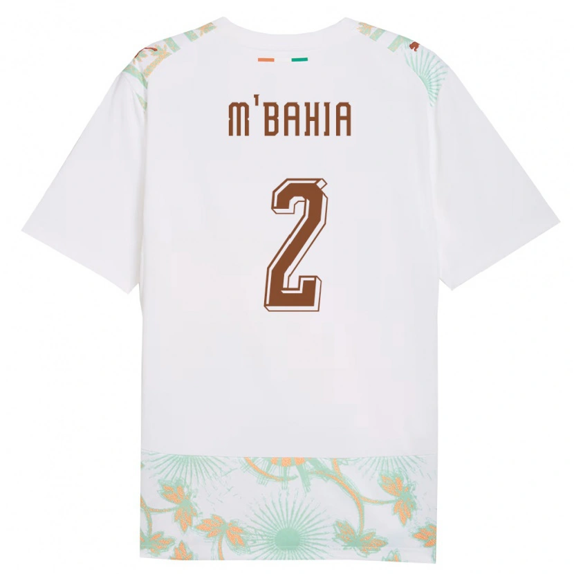 Danxen Men Ivory Coast Ivan M'bahia #2 White Orange Green Away Jersey 26-28 T-Shirt
