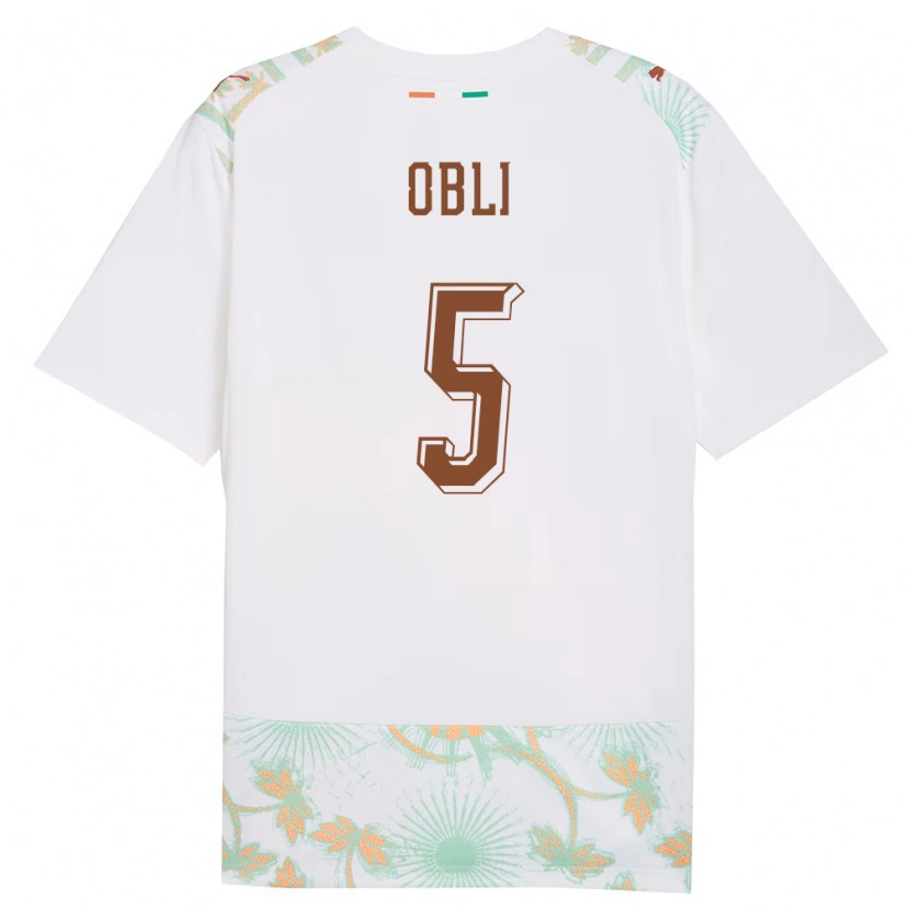 Danxen Men Ivory Coast Kouame Obli #5 White Orange Green Away Jersey 26-28 T-Shirt