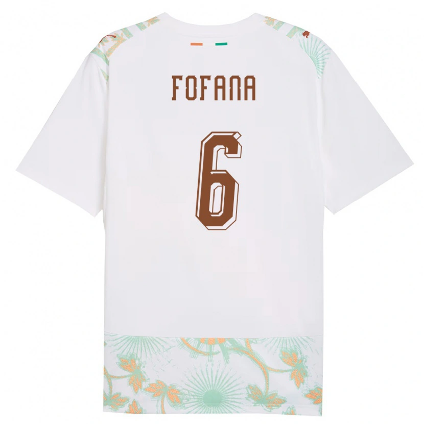 Danxen Men Ivory Coast Seko Fofana #6 White Orange Green Away Jersey 26-28 T-Shirt