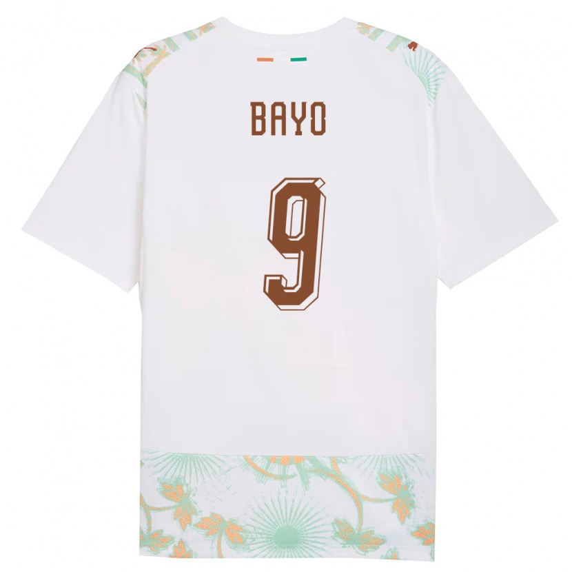 Danxen Men Ivory Coast Vakoun Bayo #9 White Orange Green Away Jersey 26-28 T-Shirt