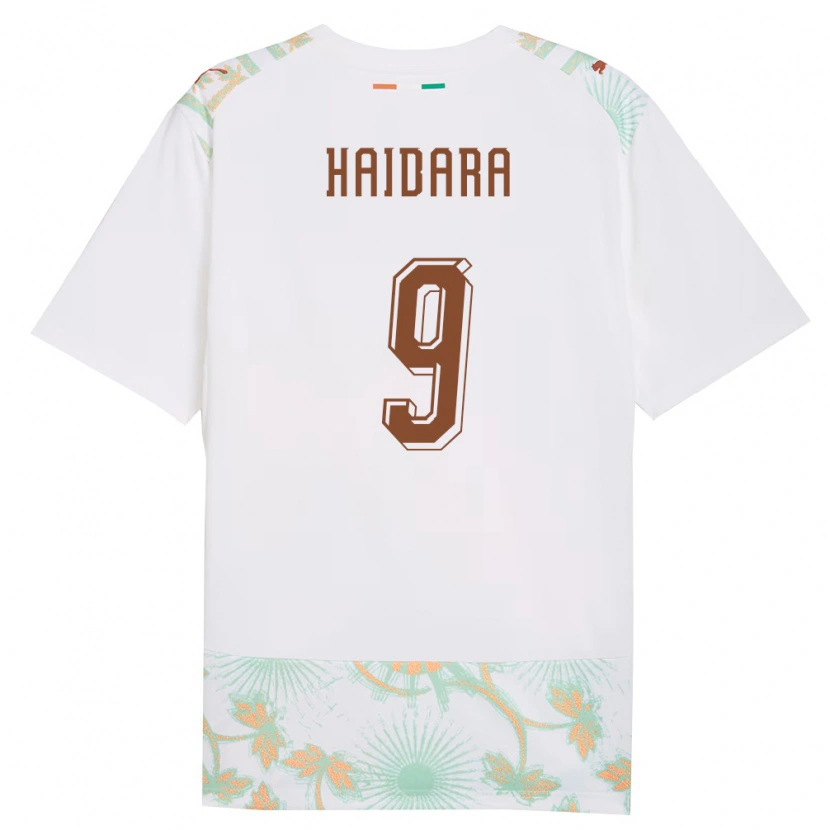 Danxen Men Ivory Coast Alynho Haidara #9 White Orange Green Away Jersey 26-28 T-Shirt
