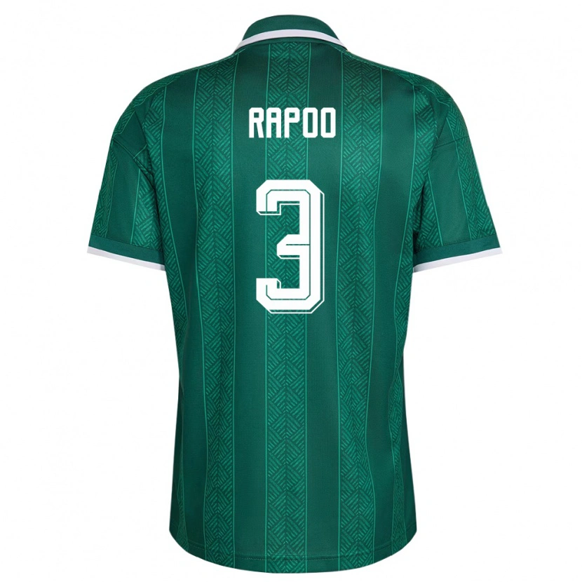 Danxen Men South Africa Neo Rapoo #3 Green White Gold Away Jersey 26-28 T-Shirt