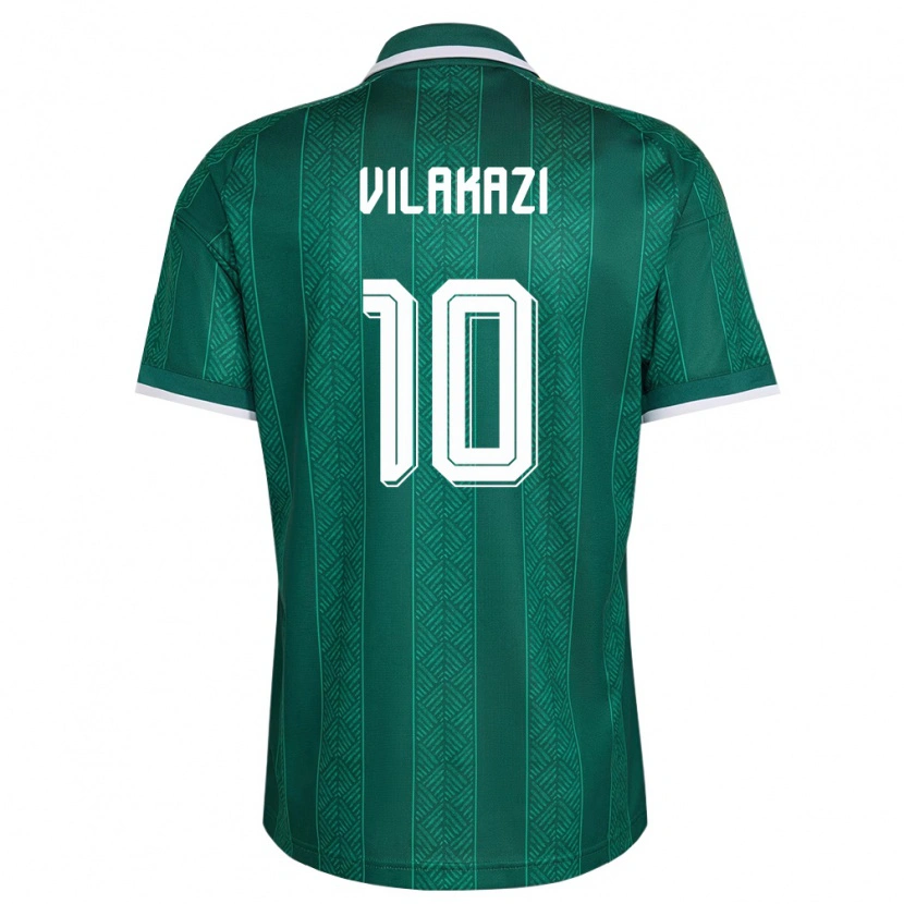 Danxen Men South Africa Mfundo Vilakazi #10 Green White Gold Away Jersey 26-28 T-Shirt