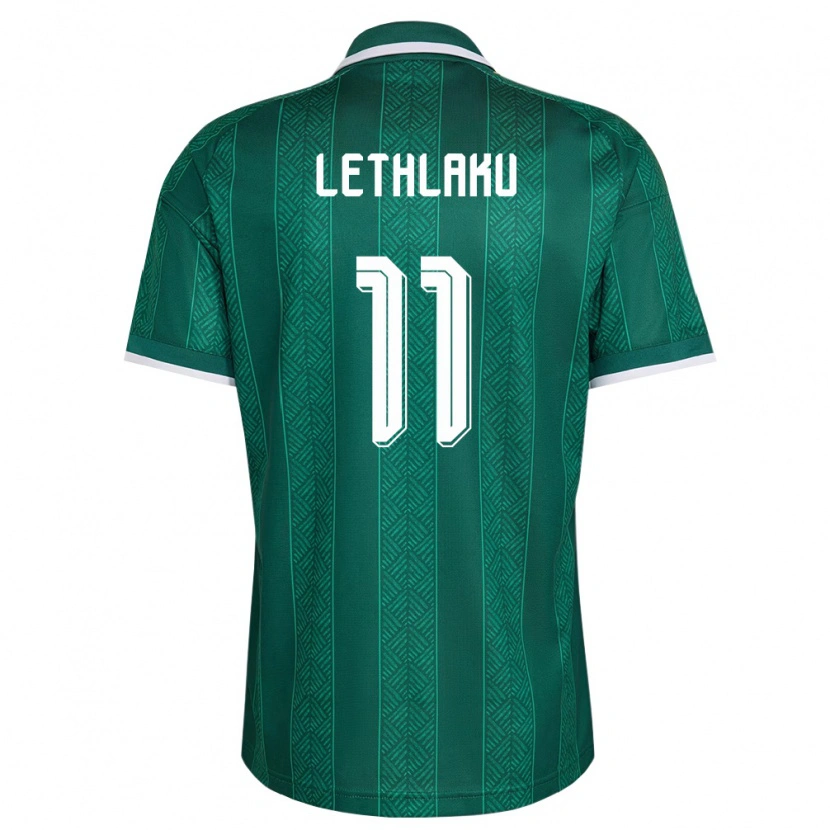 Danxen Men South Africa Kutlwano Lethlaku #11 Green White Gold Away Jersey 26-28 T-Shirt