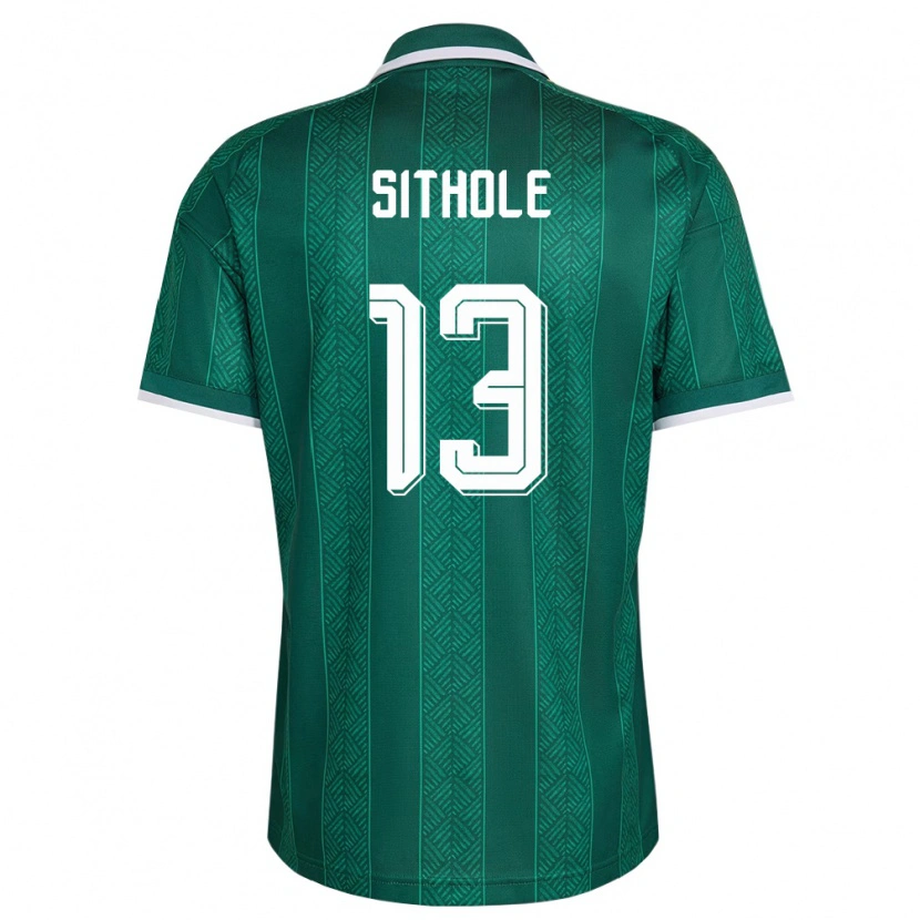 Danxen Men South Africa Yaya Sithole #13 Green White Gold Away Jersey 26-28 T-Shirt