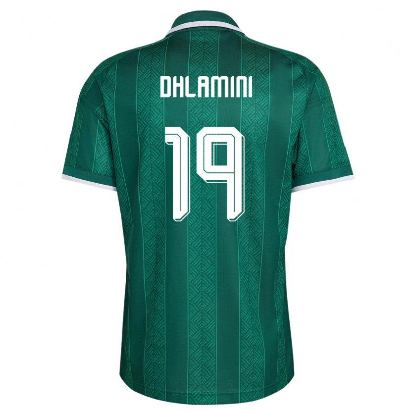 Danxen Men South Africa Lebo Dhlamini #19 Green White Gold Away Jersey 26-28 T-Shirt