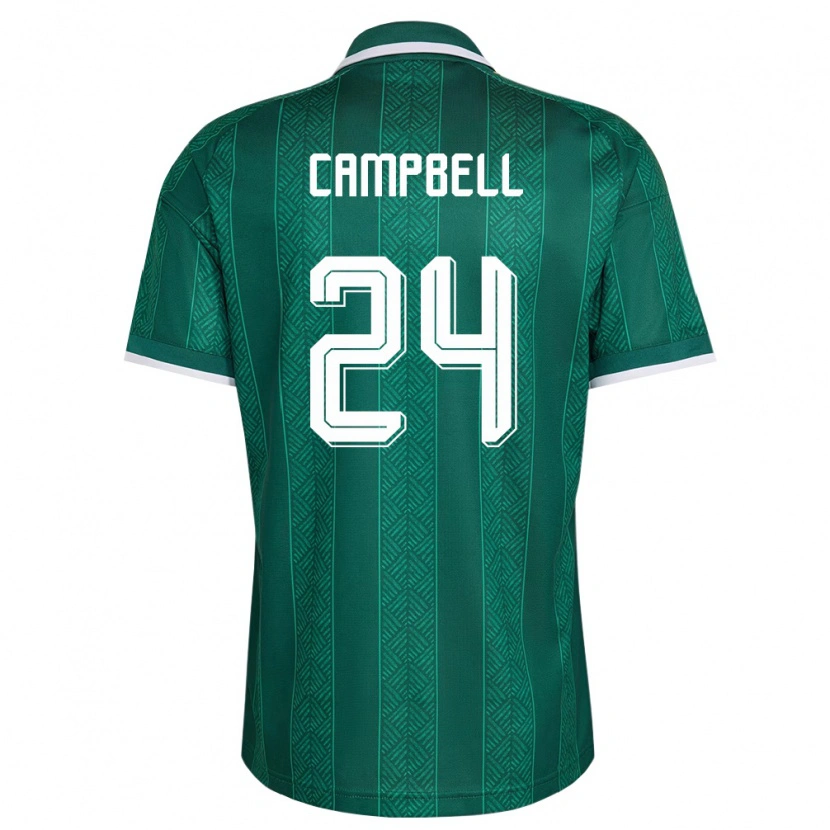 Danxen Men South Africa Shandre Campbell #24 Green White Gold Away Jersey 26-28 T-Shirt