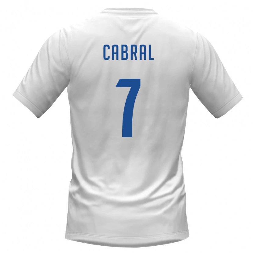 Danxen Men Cape Verde Jovane Cabral #7 White Burgundy Away Jersey 26-28 T-Shirt