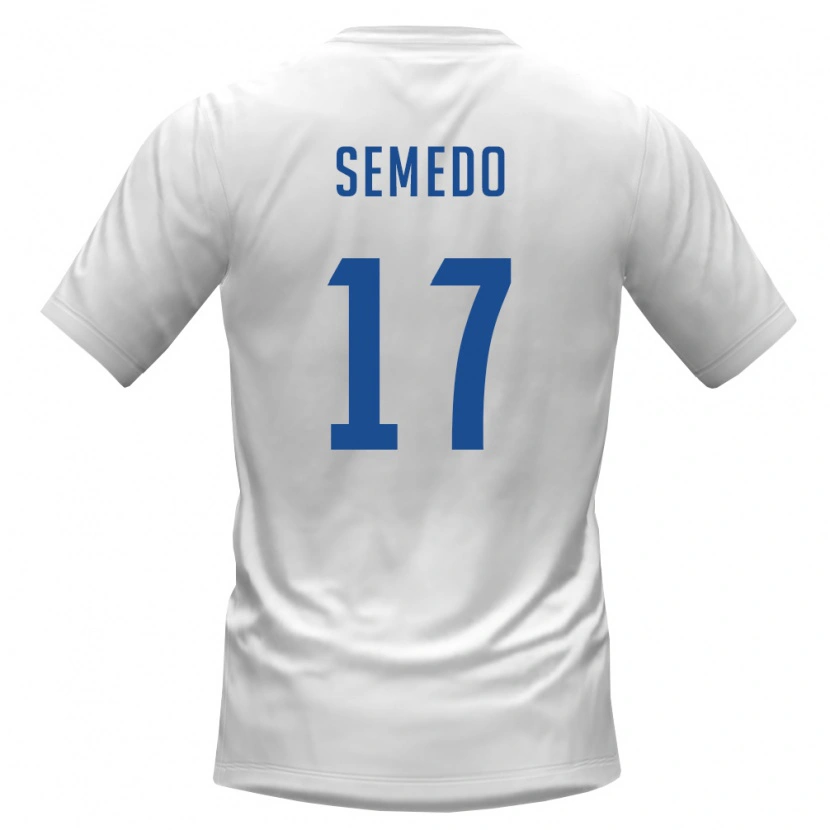 Danxen Men Cape Verde Willy Semedo #17 White Burgundy Away Jersey 26-28 T-Shirt