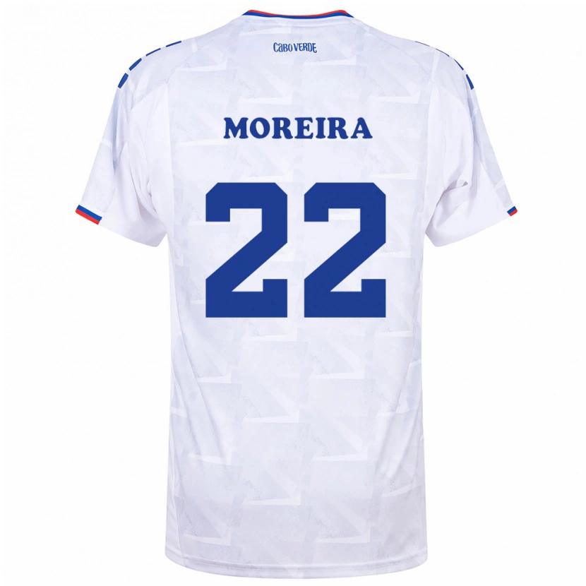 Danxen Men Cape Verde Steven Moreira #22 White Burgundy Away Jersey 26-28 T-Shirt