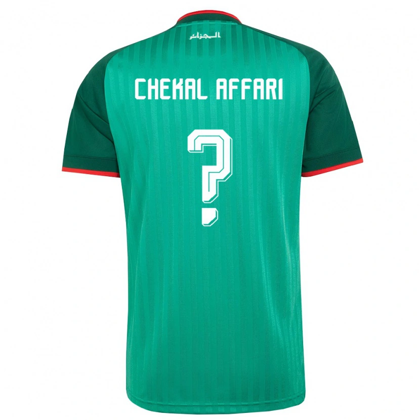 Danxen Men Algeria Hadji Chekal Affari #0 Green Red White Away Jersey 26-28 T-Shirt