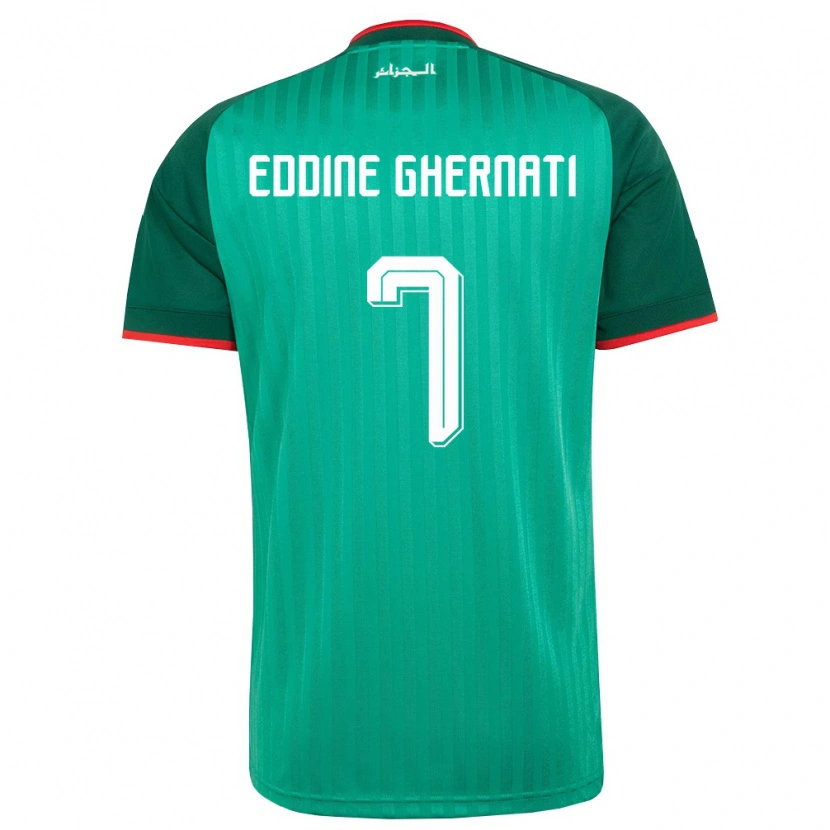 Danxen Men Algeria Hasan Eddine Ghernati #7 Green Red White Away Jersey 26-28 T-Shirt