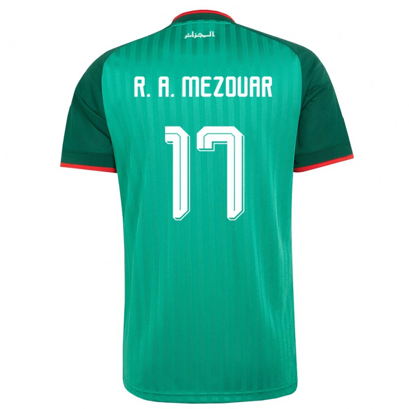 Danxen Men Algeria Reda Abdelhamid Mezouar #17 Green Red White Away Jersey 26-28 T-Shirt