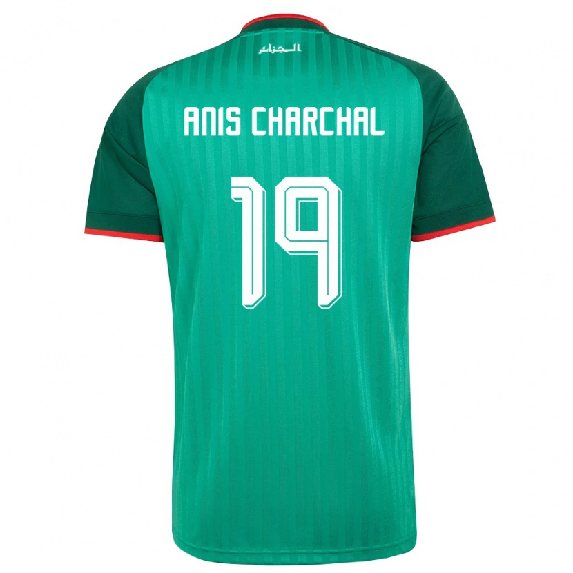 Danxen Men Algeria Mohamed Anis Charchal #19 Green Red White Away Jersey 26-28 T-Shirt