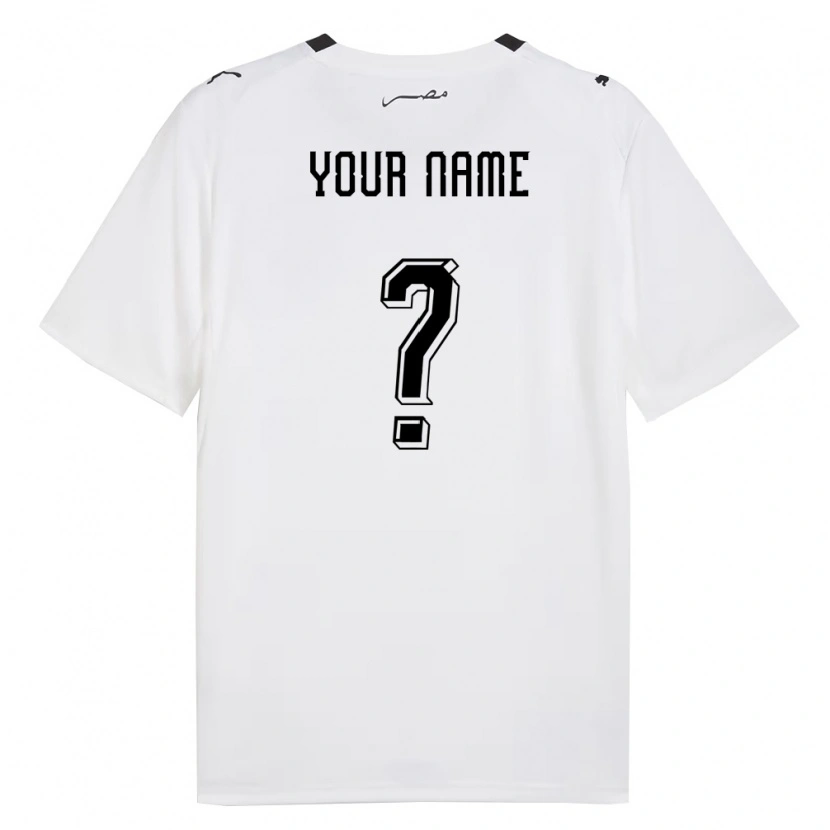 Danxen Men Egypt Your Name #0 White Gray Black Away Jersey 26-28 T-Shirt