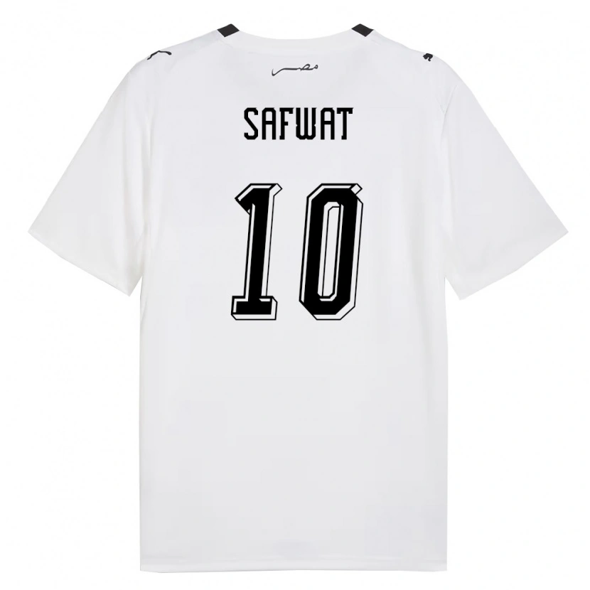 Danxen Men Egypt Ahmed Safwat #10 White Gray Black Away Jersey 26-28 T-Shirt