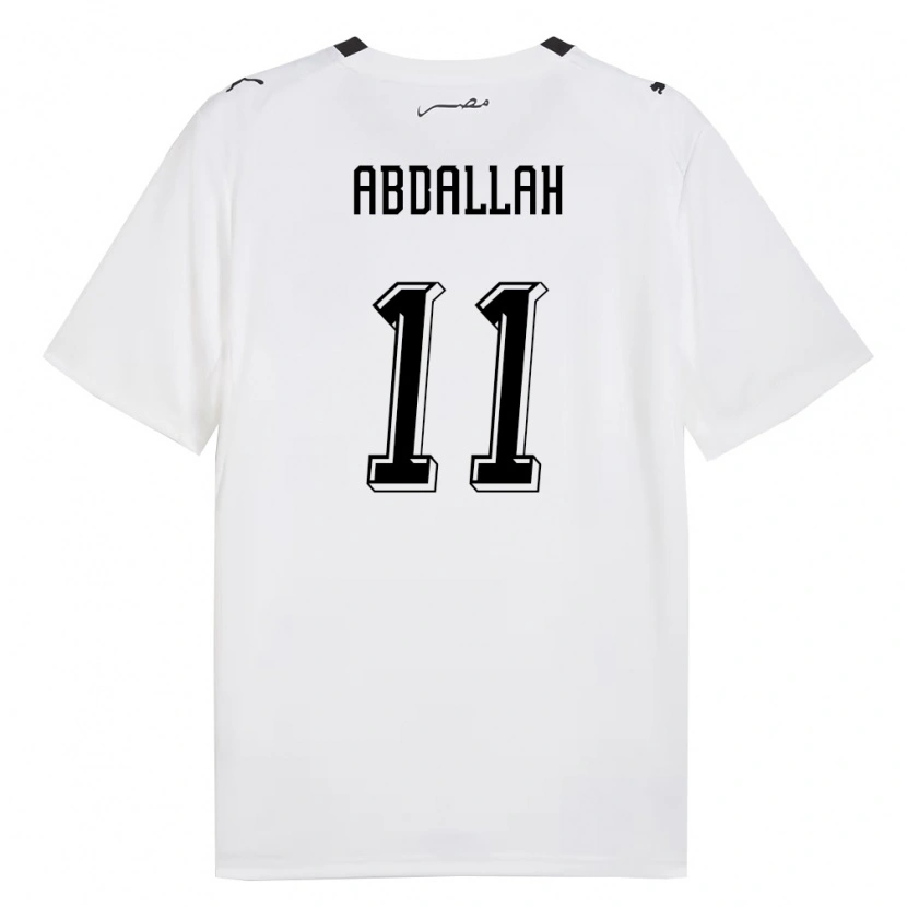 Danxen Men Egypt Hamed Abdallah #11 White Gray Black Away Jersey 26-28 T-Shirt