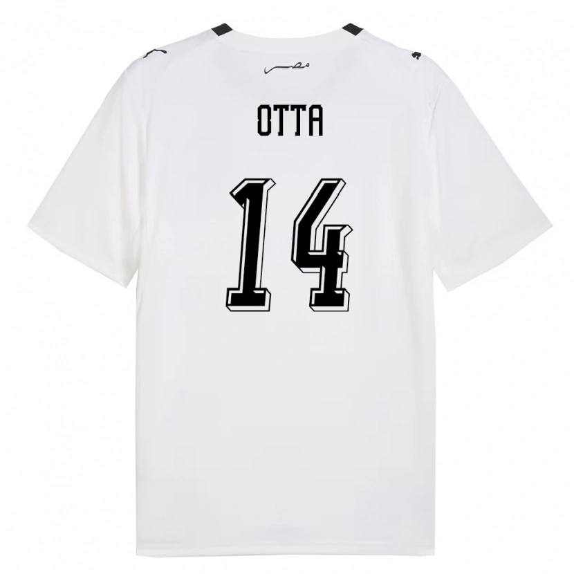 Danxen Men Egypt Otta #14 White Gray Black Away Jersey 26-28 T-Shirt