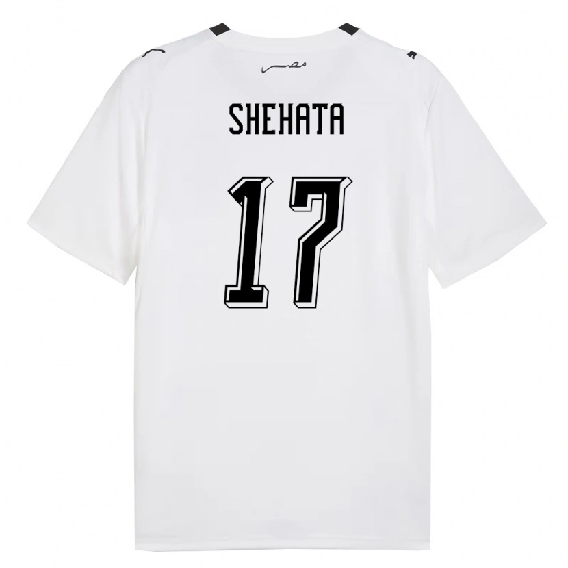 Danxen Men Egypt Mohamed Shehata #17 White Gray Black Away Jersey 26-28 T-Shirt