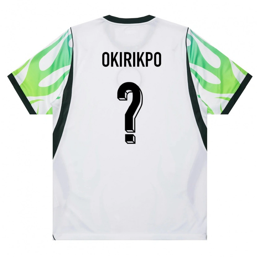 Danxen Men Nigeria Hezekiah Okirikpo #0 White Green Away Jersey 26-28 T-Shirt