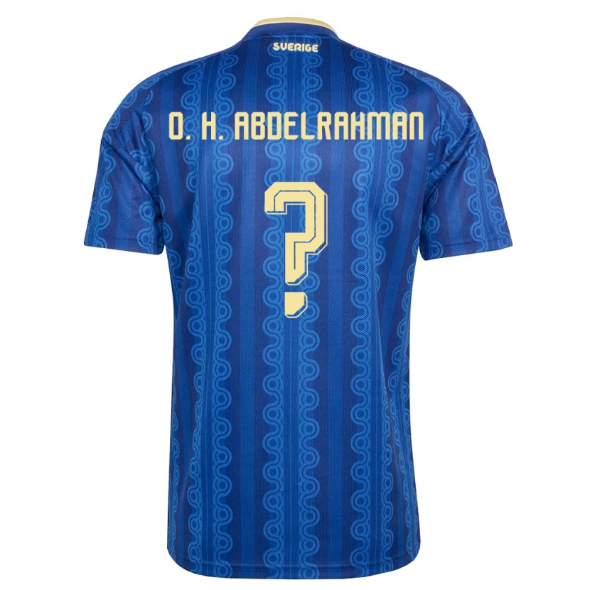 Danxen Men Sweden Osman Haroun Abdelrahman #0 Blue Navy Yellow Away Jersey 26-28 T-Shirt