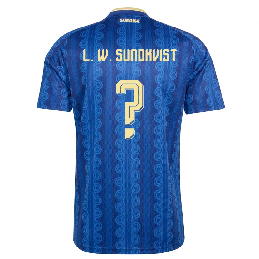 Danxen Men Sweden Leandro Westberg Sundkvist #0 Blue Navy Yellow Away Jersey 26-28 T-Shirt