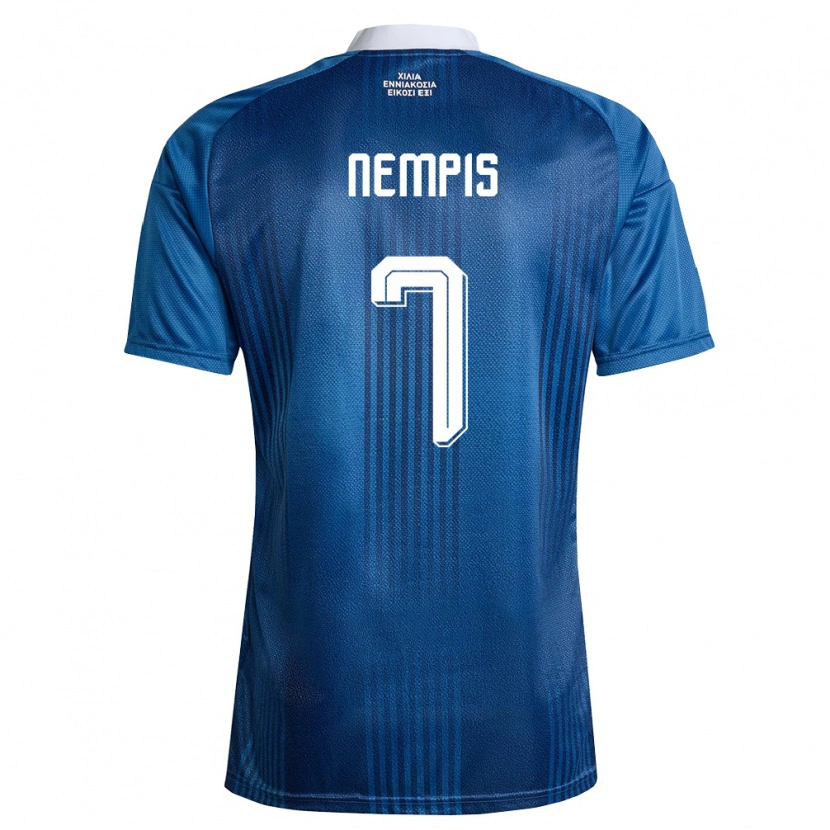 Danxen Men Greece Iason Nempis #7 Navy Blue White Away Jersey 26-28 T-Shirt