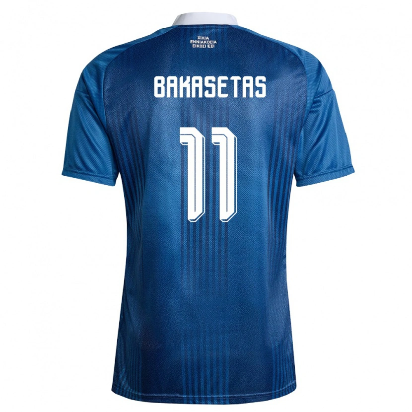 Danxen Men Greece Anastasios Bakasetas #11 Navy Blue White Away Jersey 26-28 T-Shirt
