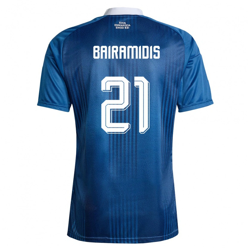 Danxen Men Greece Alexios Bairamidis #21 Navy Blue White Away Jersey 26-28 T-Shirt