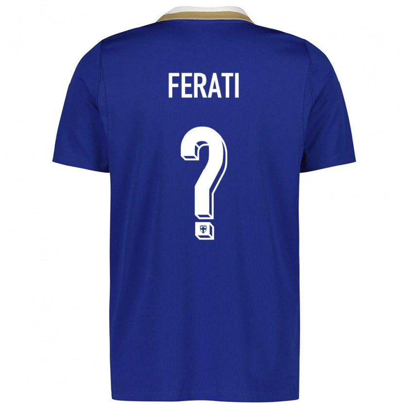 Danxen Men Finland Florijan Ferati #0 Blue White Away Jersey 26-28 T-Shirt
