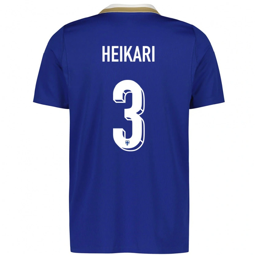 Danxen Men Finland Samuel Heikari #3 Blue White Away Jersey 26-28 T-Shirt