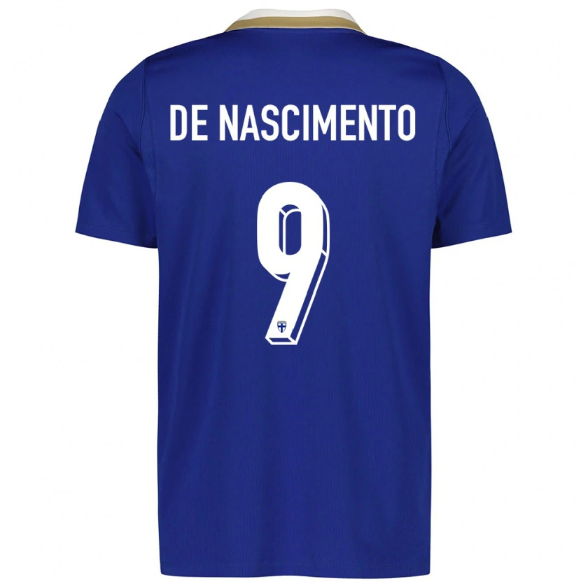 Danxen Men Finland Jay De Nascimento #9 Blue White Away Jersey 26-28 T-Shirt