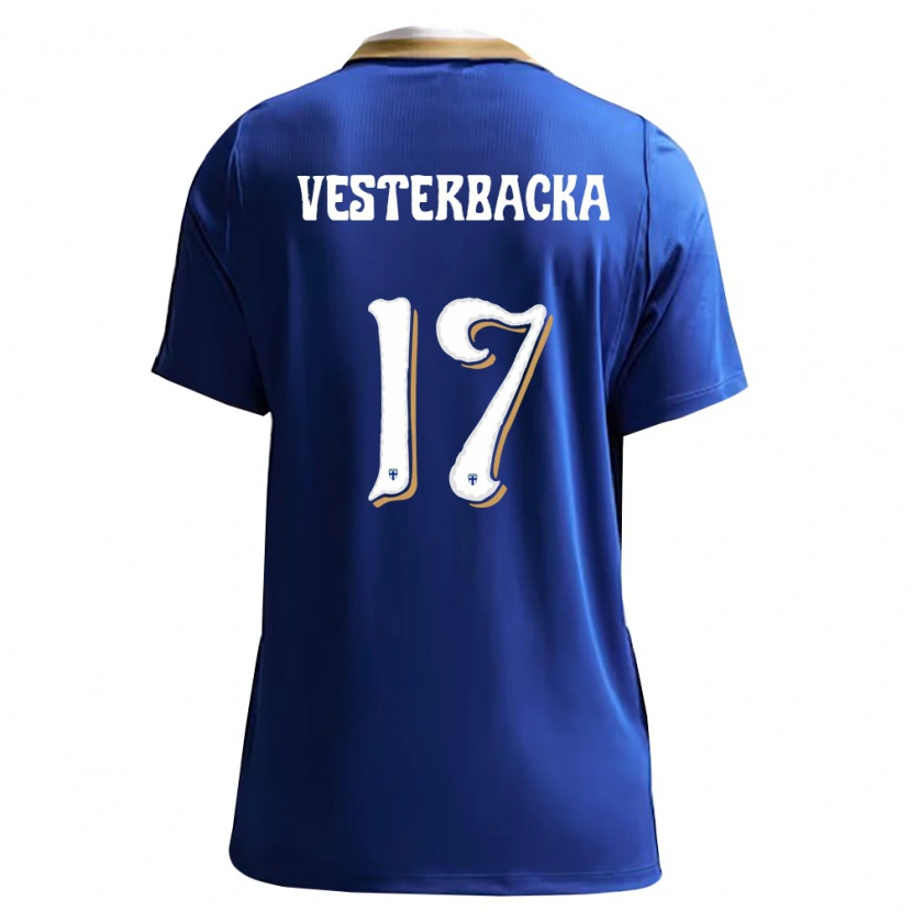 Danxen Men Finland Leon Vesterbacka #17 Blue White Away Jersey 26-28 T-Shirt