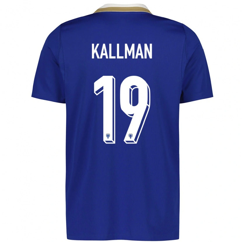 Danxen Men Finland Benjamin Källman #19 Blue White Away Jersey 26-28 T-Shirt