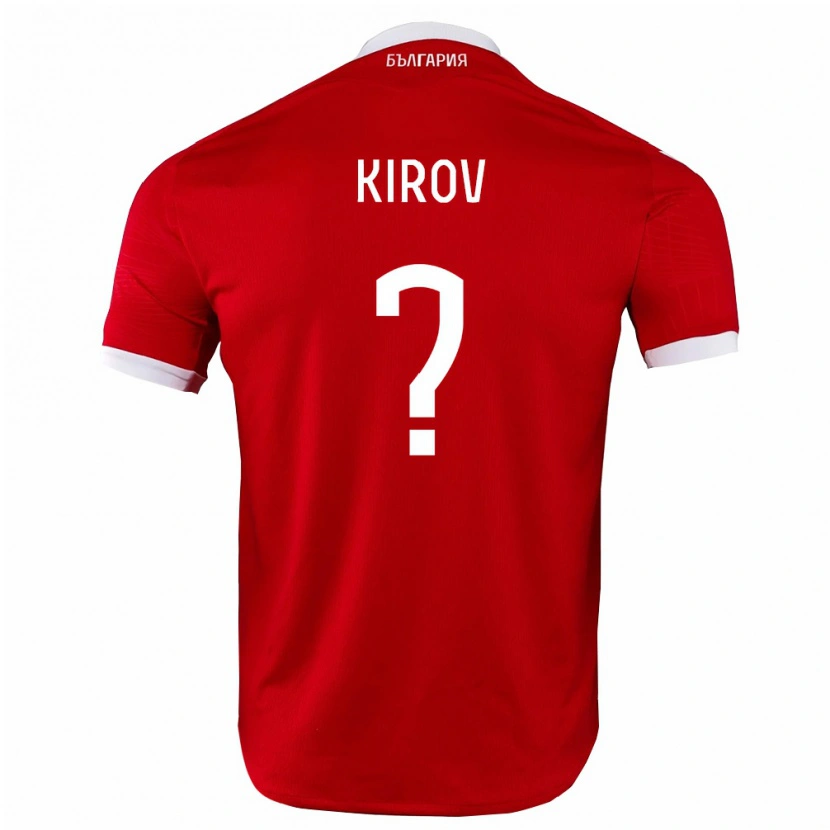 Danxen Men Bulgaria Vasil Kirov #0 Red White Away Jersey 26-28 T-Shirt