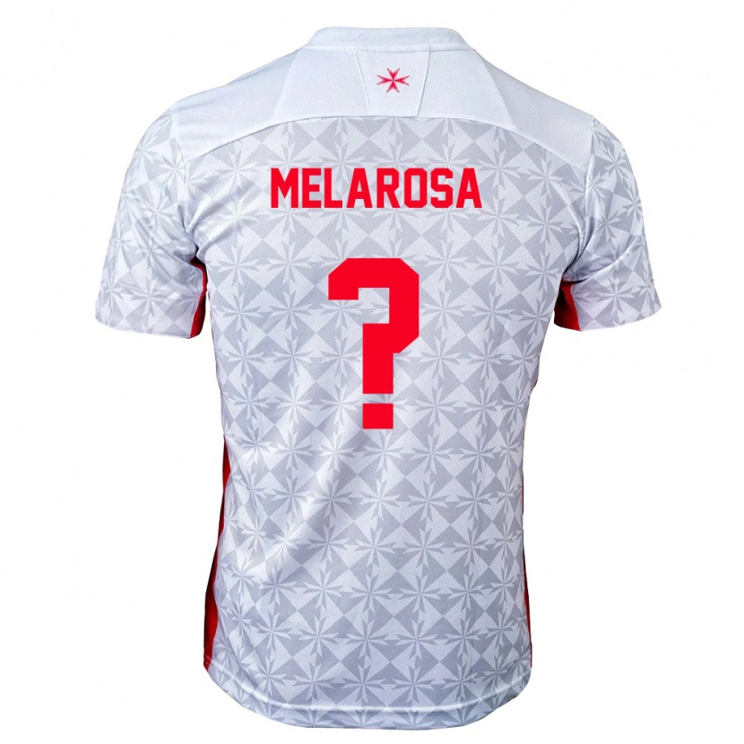 Danxen Men Malta Guiseppe Melarosa #0 Gray White Red Away Jersey 26-28 T-Shirt