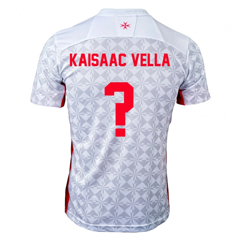 Danxen Men Malta Kaisaac Vella #0 Gray White Red Away Jersey 26-28 T-Shirt