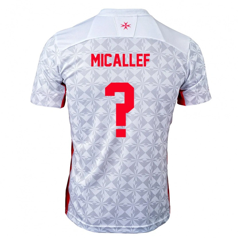 Danxen Men Malta Alexey Micallef #0 Gray White Red Away Jersey 26-28 T-Shirt