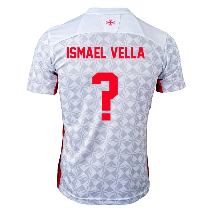 Danxen Men Malta Ismael Vella #0 Gray White Red Away Jersey 26-28 T-Shirt