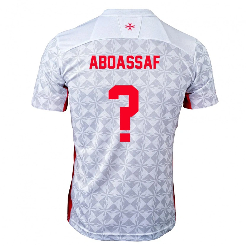 Danxen Men Malta Sami Aboassaf #0 Gray White Red Away Jersey 26-28 T-Shirt