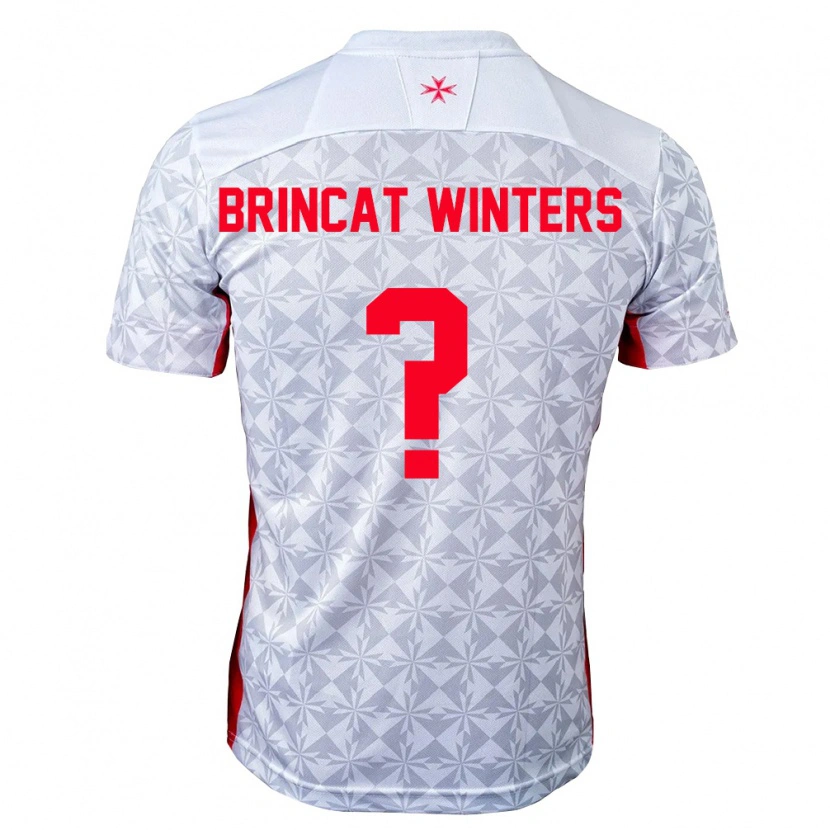 Danxen Men Malta Ethan Brincat Winters #0 Gray White Red Away Jersey 26-28 T-Shirt