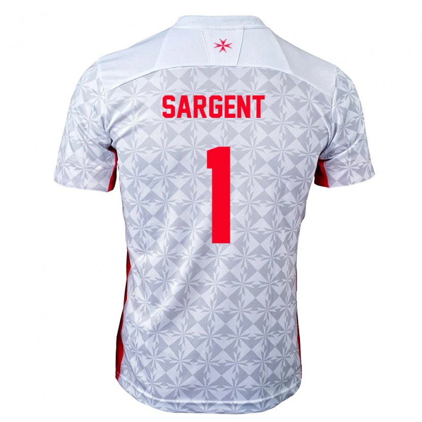 Danxen Men Malta Karl Sargent #1 Gray White Red Away Jersey 26-28 T-Shirt